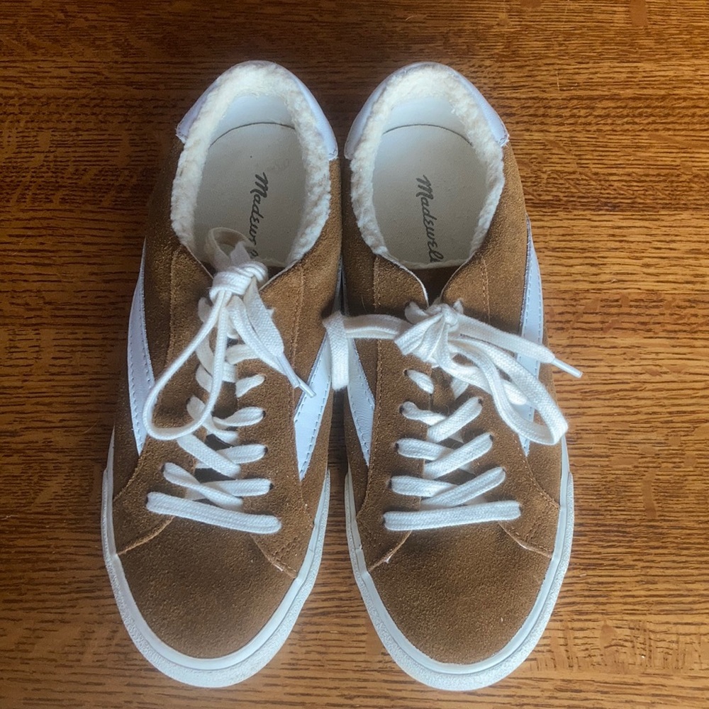 Madewell Sidewalk Low Top Shearling Sneakers